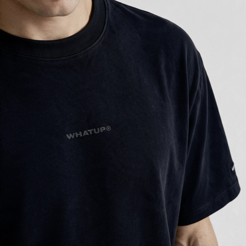 POLERA WHATUP MEN CLASSIC LOGO BLACK GREY - 3