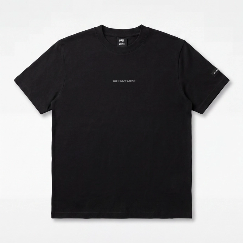 POLERA WHATUP MEN CLASSIC LOGO BLACK GREY - 4