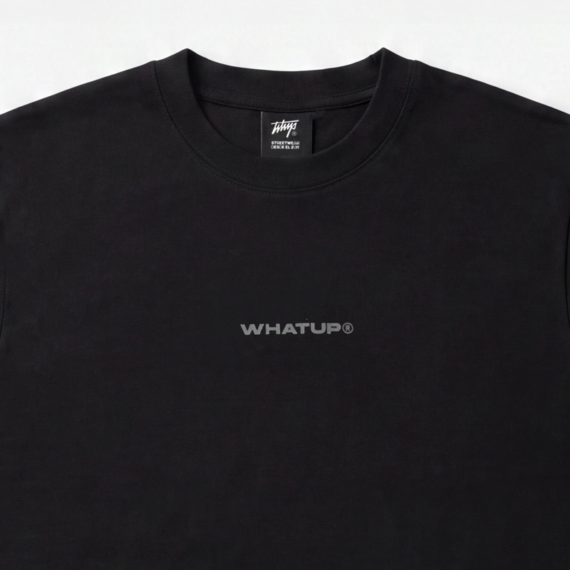 POLERA WHATUP MEN CLASSIC LOGO BLACK GREY - 6