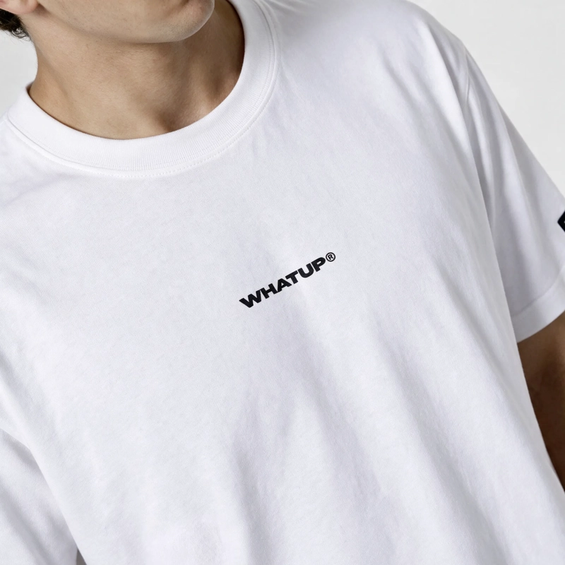 POLERA WHATUP MEN CLASSIC LOGO WHITE BLACK - 3