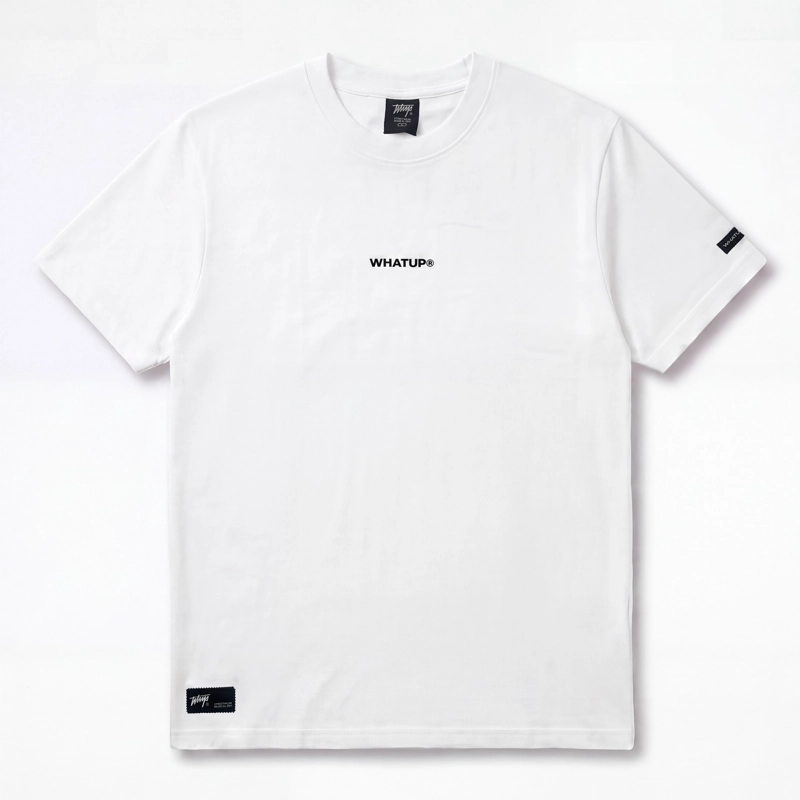 POLERA WHATUP MEN CLASSIC LOGO WHITE BLACK - 4