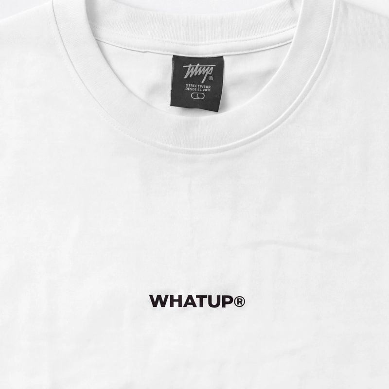 POLERA WHATUP MEN CLASSIC LOGO WHITE BLACK - 6