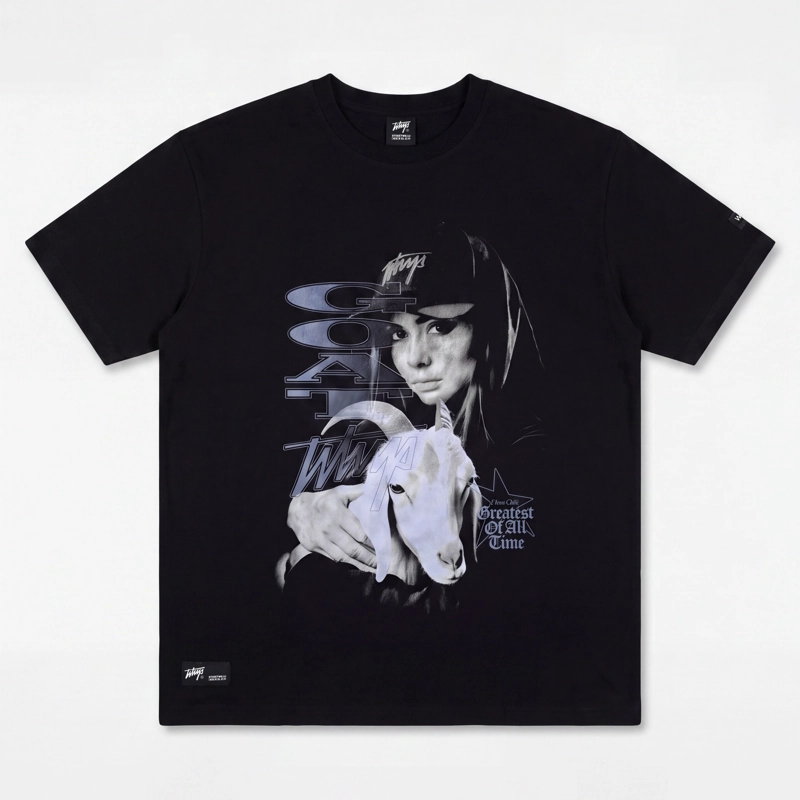 POLERA WHATUP MEN OVERSIZE GOAT BLACK - 1