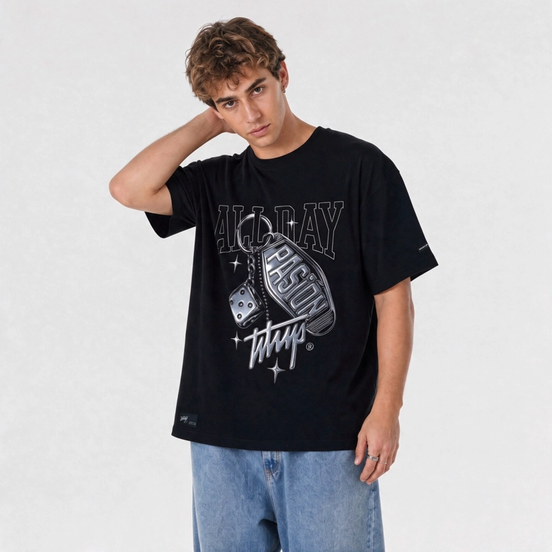 POLERA WHATUP MEN OVERSIZE PASSION KEYCHAIN BLACK - 1