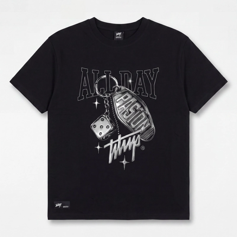 POLERA WHATUP MEN OVERSIZE PASSION KEYCHAIN BLACK - 4