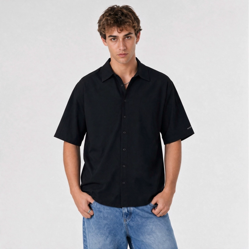 CAMISA WHATUP ESSENTIAL MEN BLACK - 1