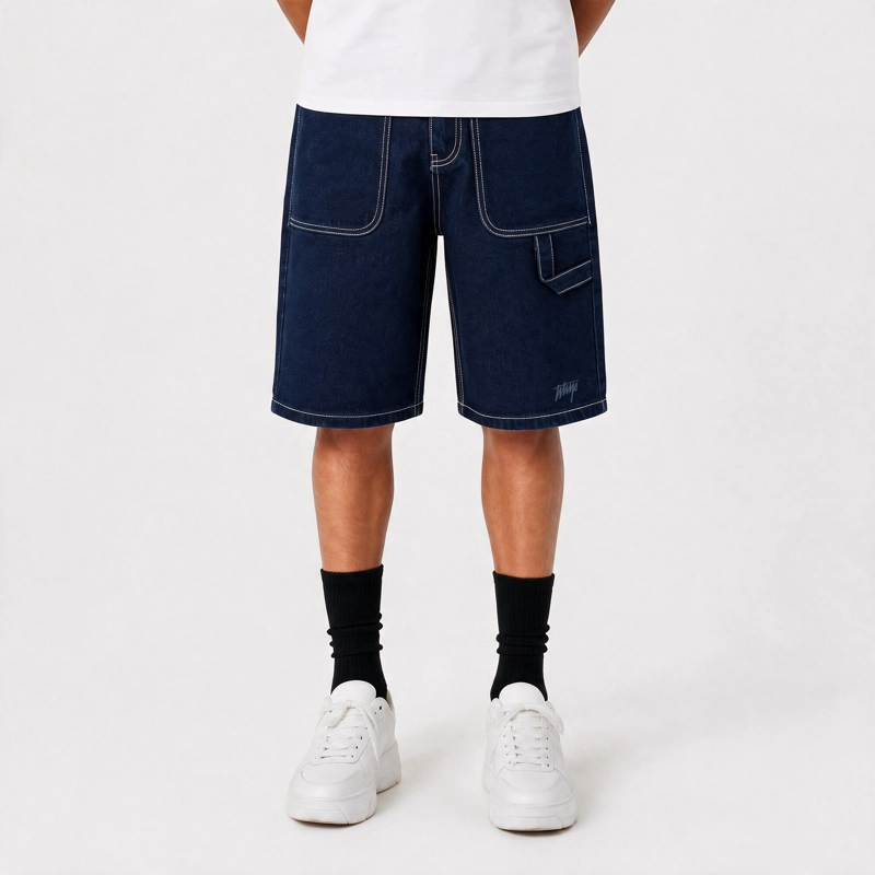 SHORT DENIM JORT WHATUP DARK BLUE - 1