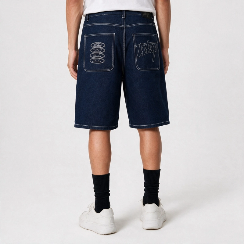 SHORT DENIM JORT WHATUP DARK BLUE - 2