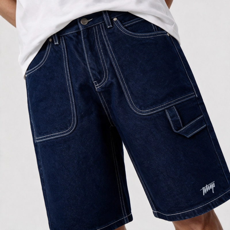 SHORT DENIM JORT WHATUP DARK BLUE - 3