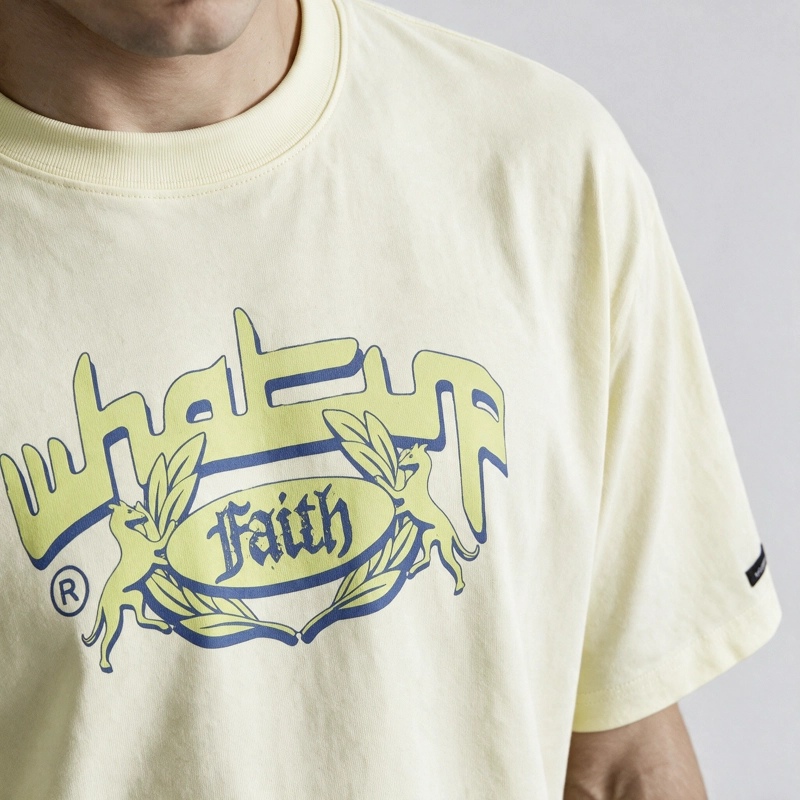 POLERA WHATUP MEN OVERSIZE FAITH SAND YELLOW - 3