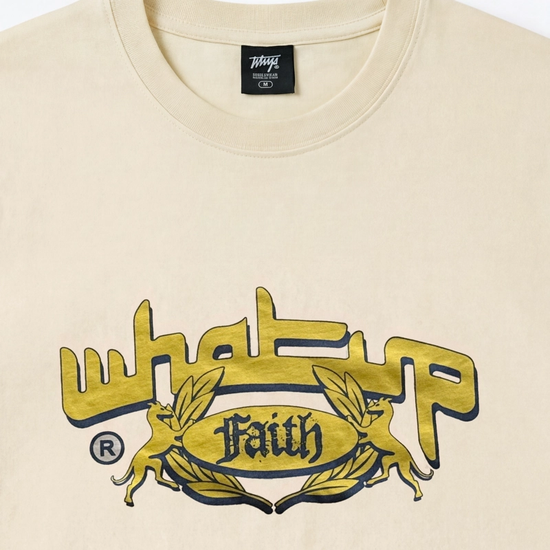 POLERA WHATUP MEN OVERSIZE FAITH SAND YELLOW - 6