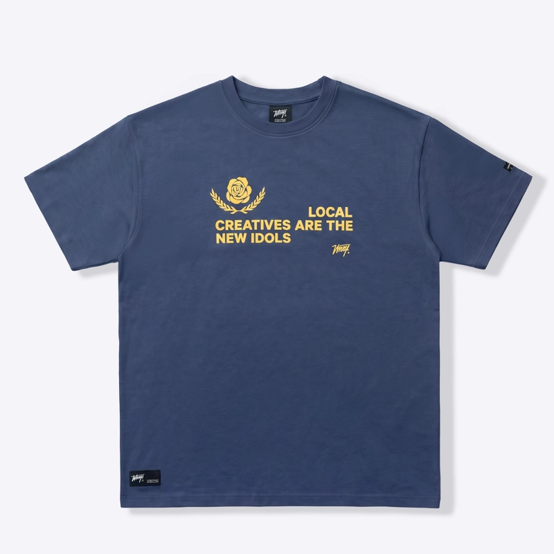 POLERA WHATUP MEN BOXY LOCAL CREATIVES BLUE - 1