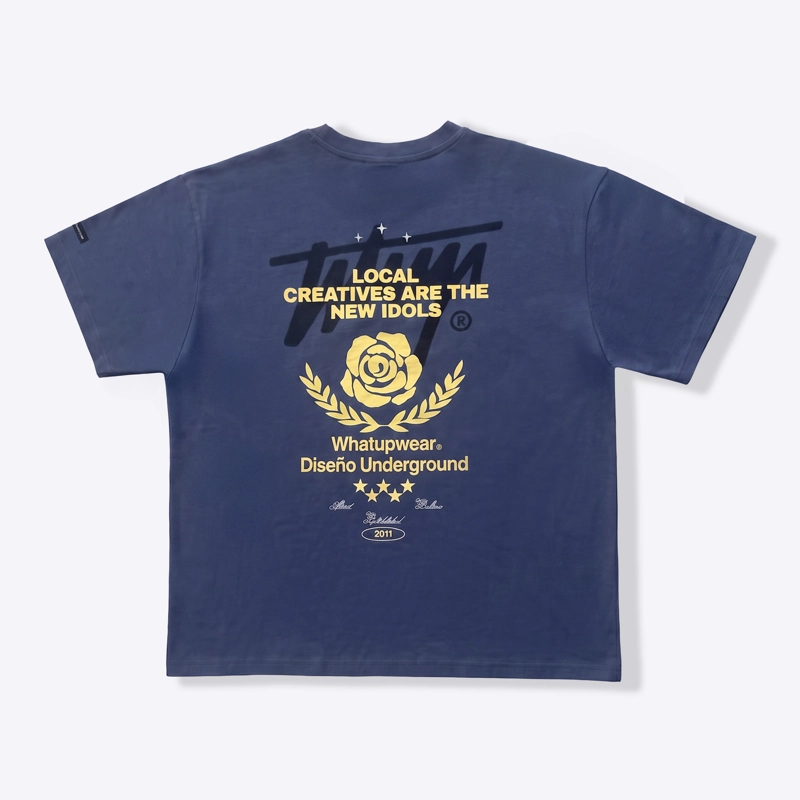 POLERA WHATUP MEN BOXY LOCAL CREATIVES BLUE - 2