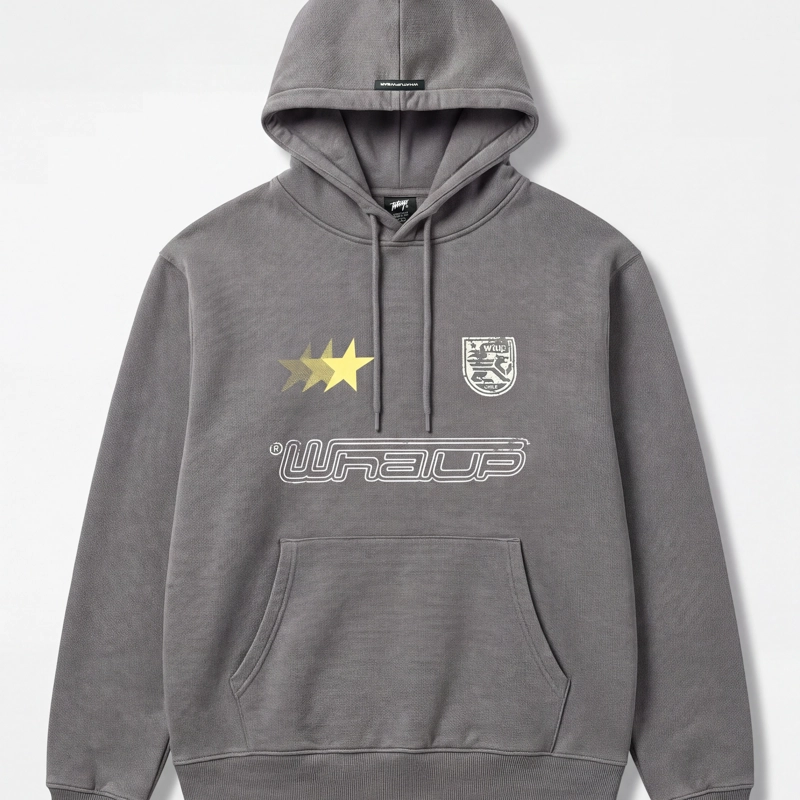POLERON WHATUP HOODIE GREY YELLOW - 1