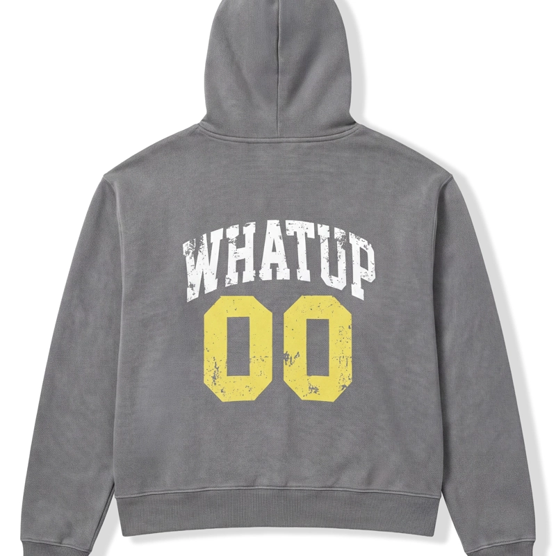 POLERON WHATUP HOODIE GREY YELLOW - 2