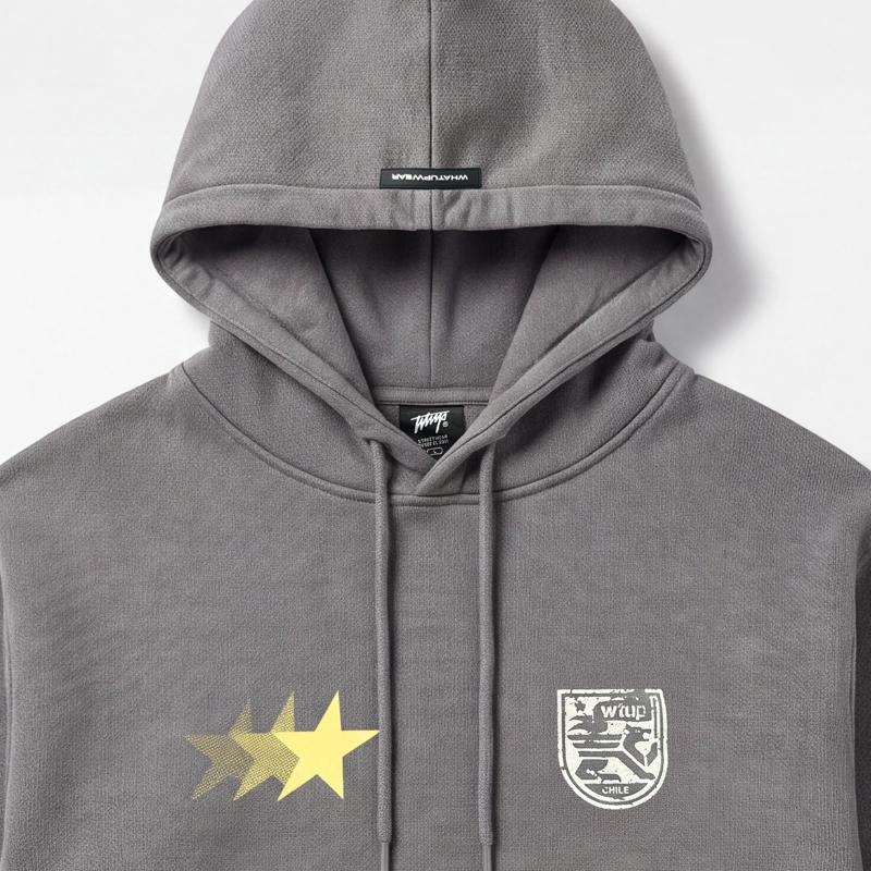 POLERON WHATUP HOODIE GREY YELLOW - 3