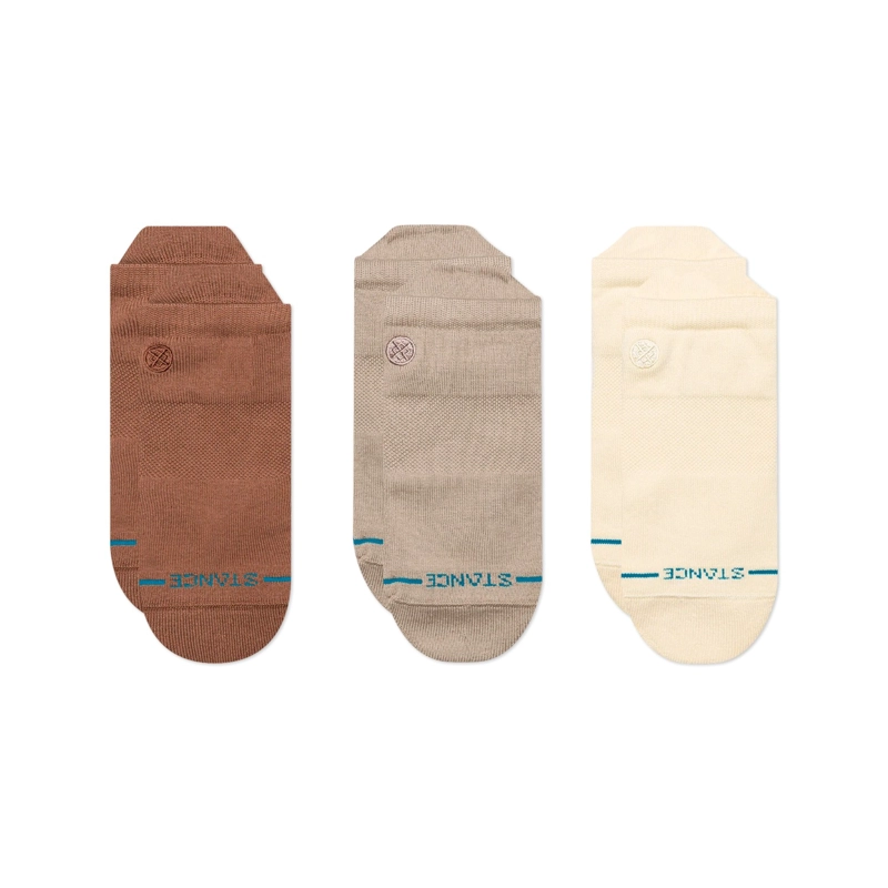 STANCE SOCKS 3 PACK ICON LOW TAB BROWN - 1