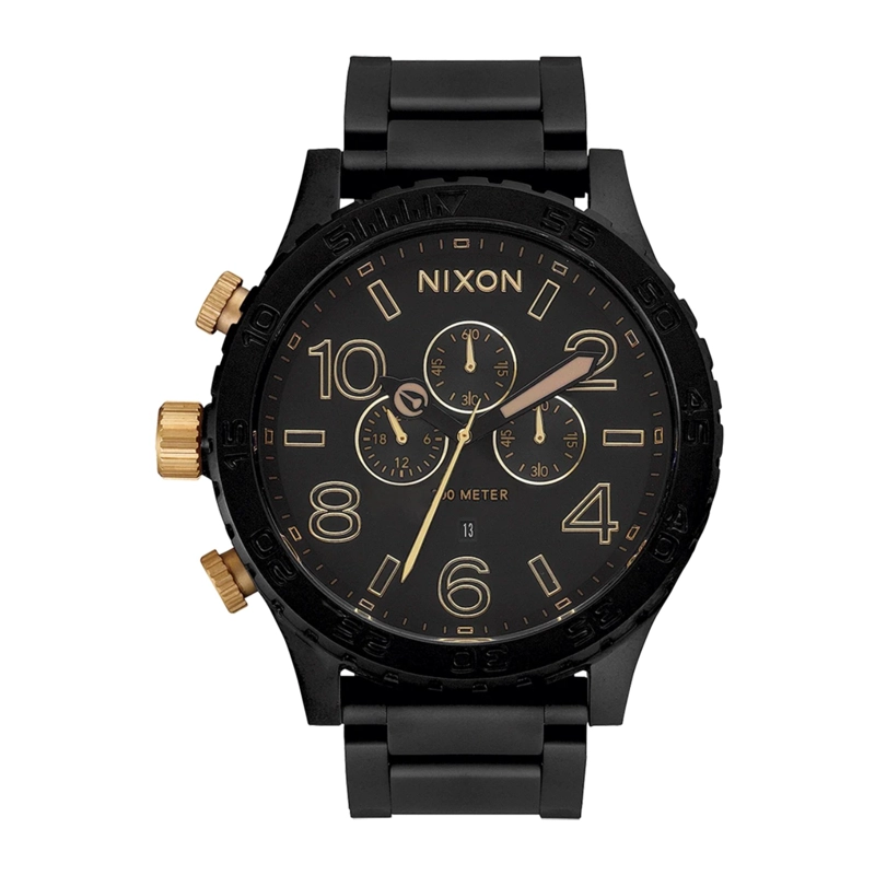 RELOJ NIXON 51-30 CHRONO MATTE BLACK GOLD - 1