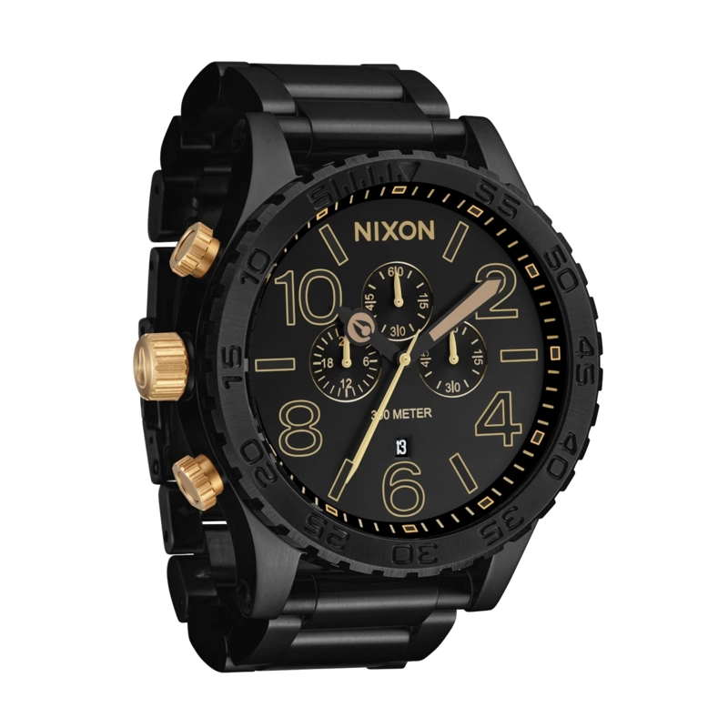 RELOJ NIXON 51-30 CHRONO MATTE BLACK GOLD - 2