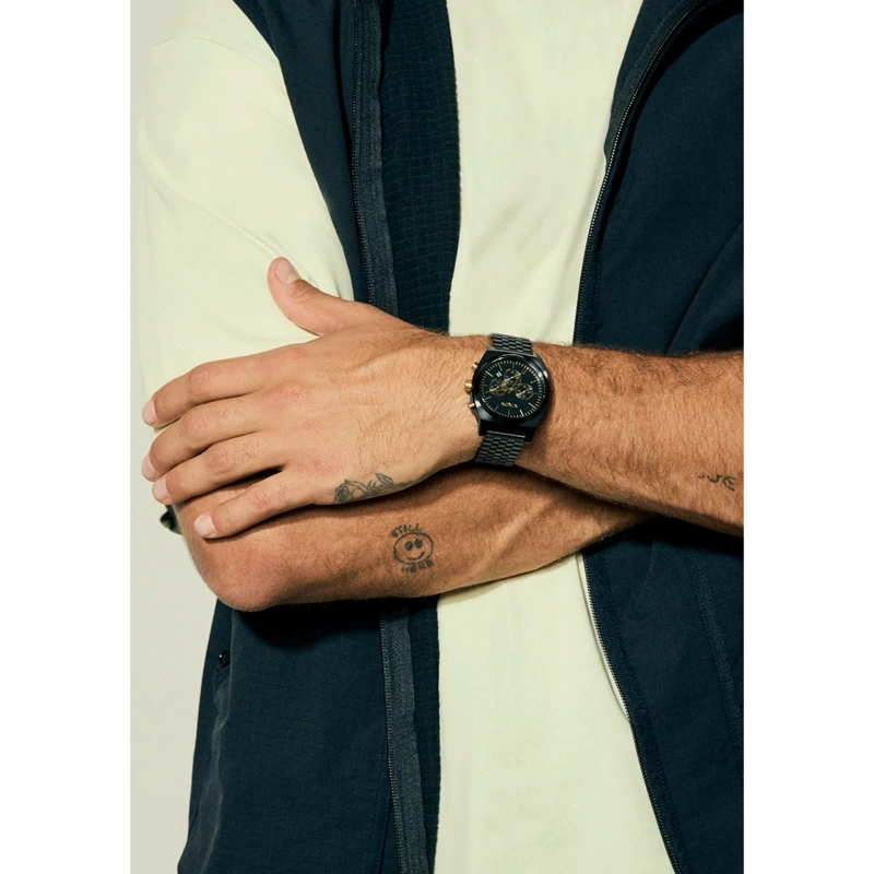 RELOJ NIXON TIME TELLER CHRONO BLACK BLACK GOLD - 7