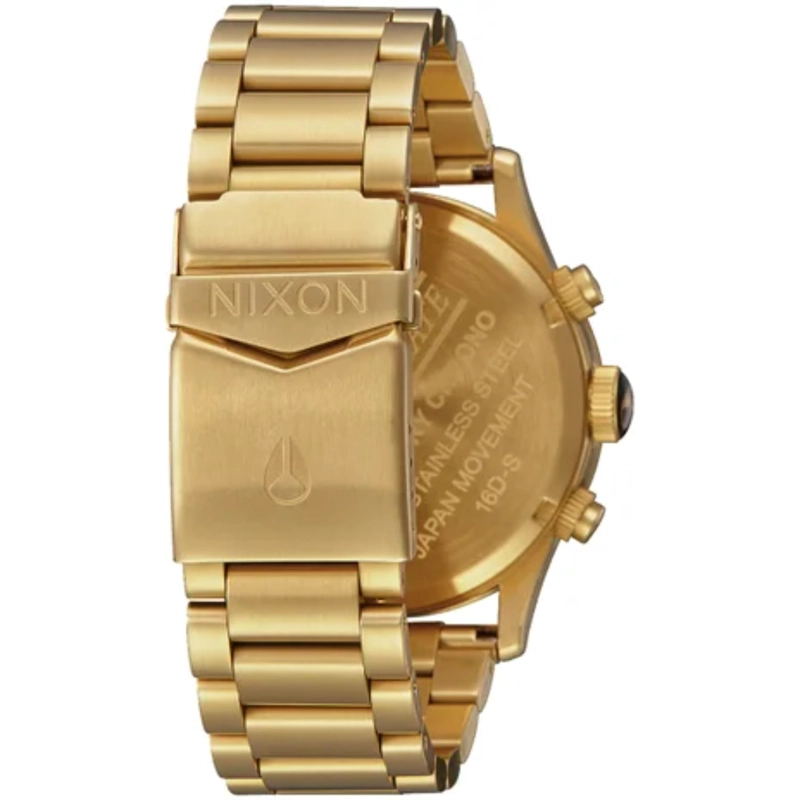 RELOJ NIXON SENTRY CHRONO ALL GOLD BLACK - 2
