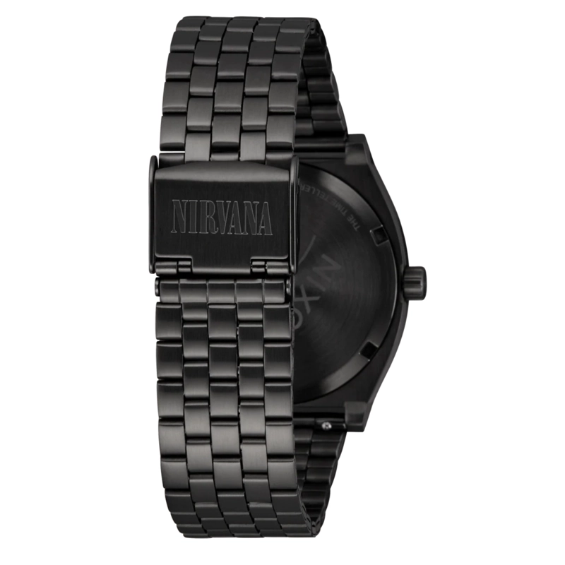 RELOJ NIXON NIRVANA TIME TELLER BLACK SMILEY FACE - 4