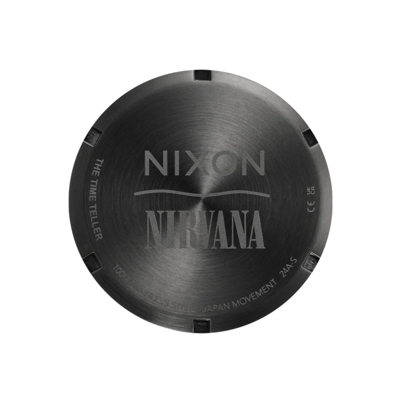 RELOJ NIXON NIRVANA TIME TELLER BLACK SMILEY FACE - 5