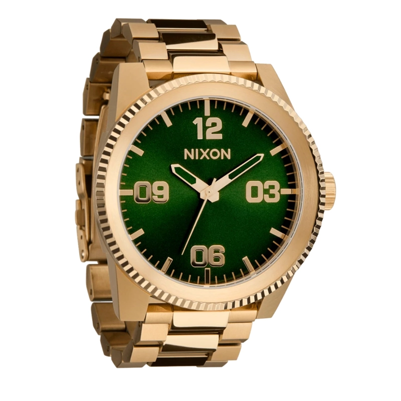 RELOJ NIXON CORPORAL GREEN GOLD - 2