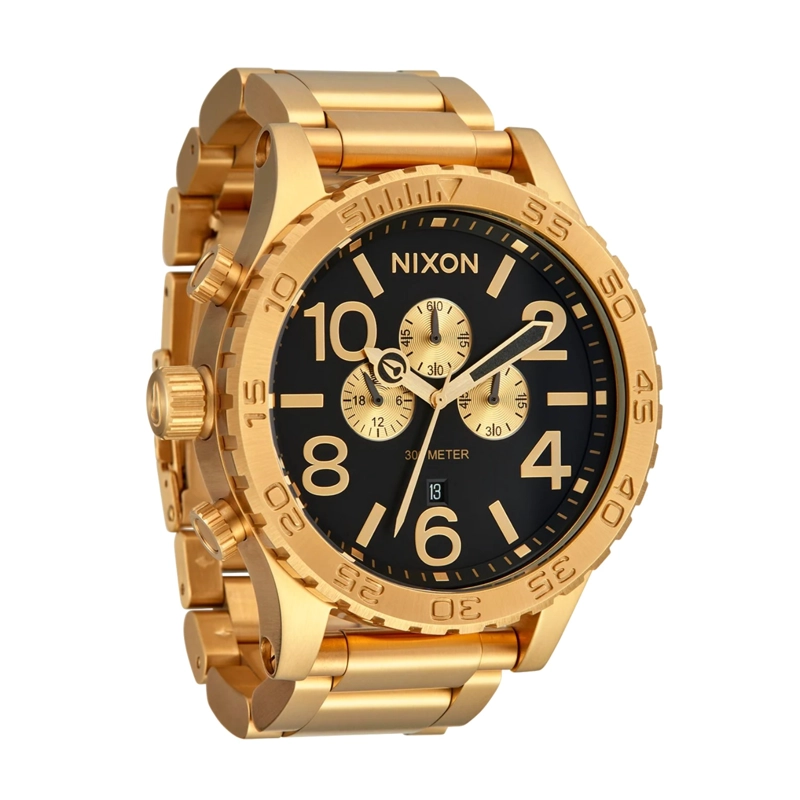 RELOJ NIXON 51-30 CHRONO ALL GOLD BLACK - 2