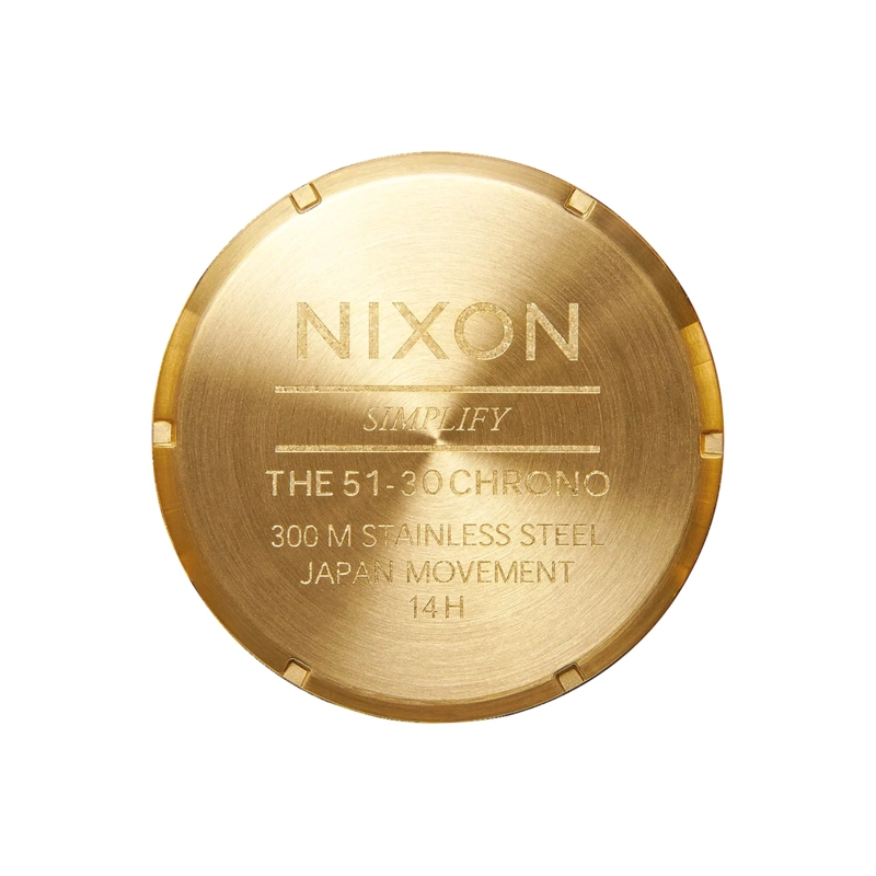 RELOJ NIXON 51-30 CHRONO ALL GOLD BLACK - 5