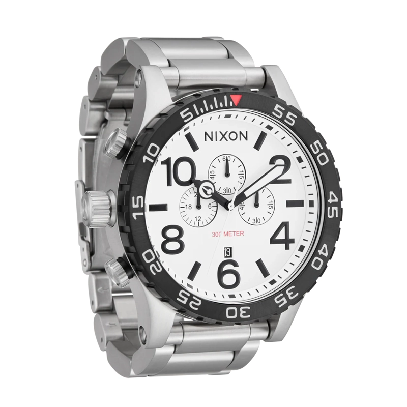 RELOJ NIXON 51-30 CHRONO SILVER WHITE LUME - 2