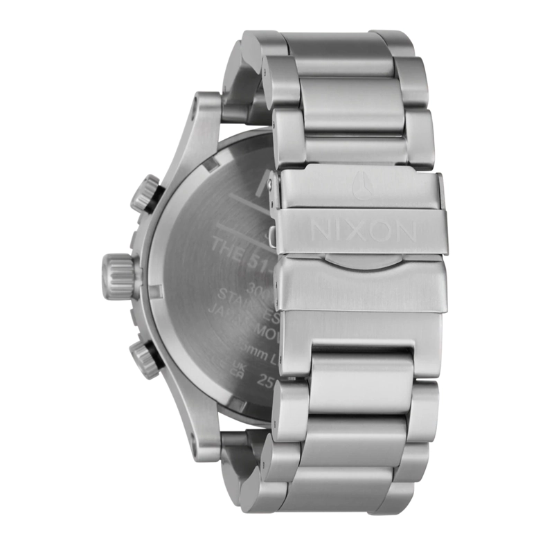 RELOJ NIXON 51-30 CHRONO SILVER WHITE LUME - 4