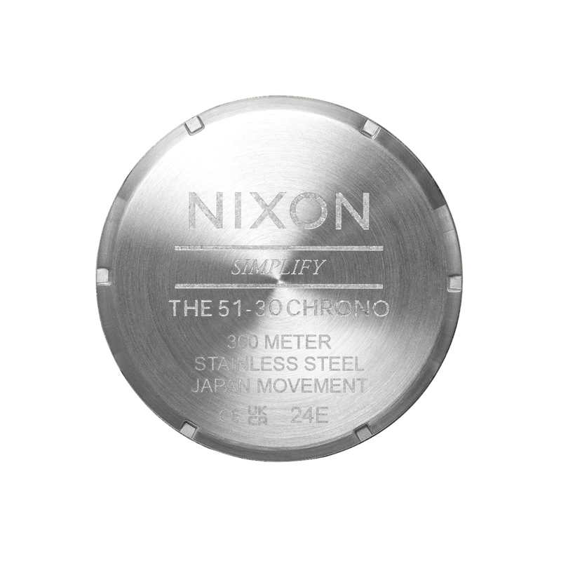 RELOJ NIXON 51-30 CHRONO SILVER WHITE LUME - 5