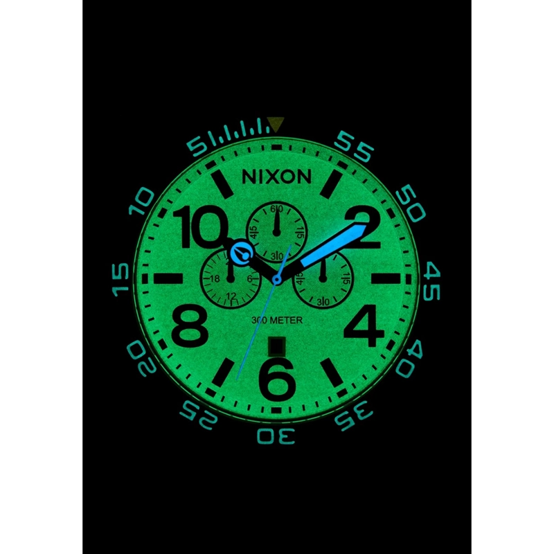 RELOJ NIXON 51-30 CHRONO SILVER WHITE LUME - 6