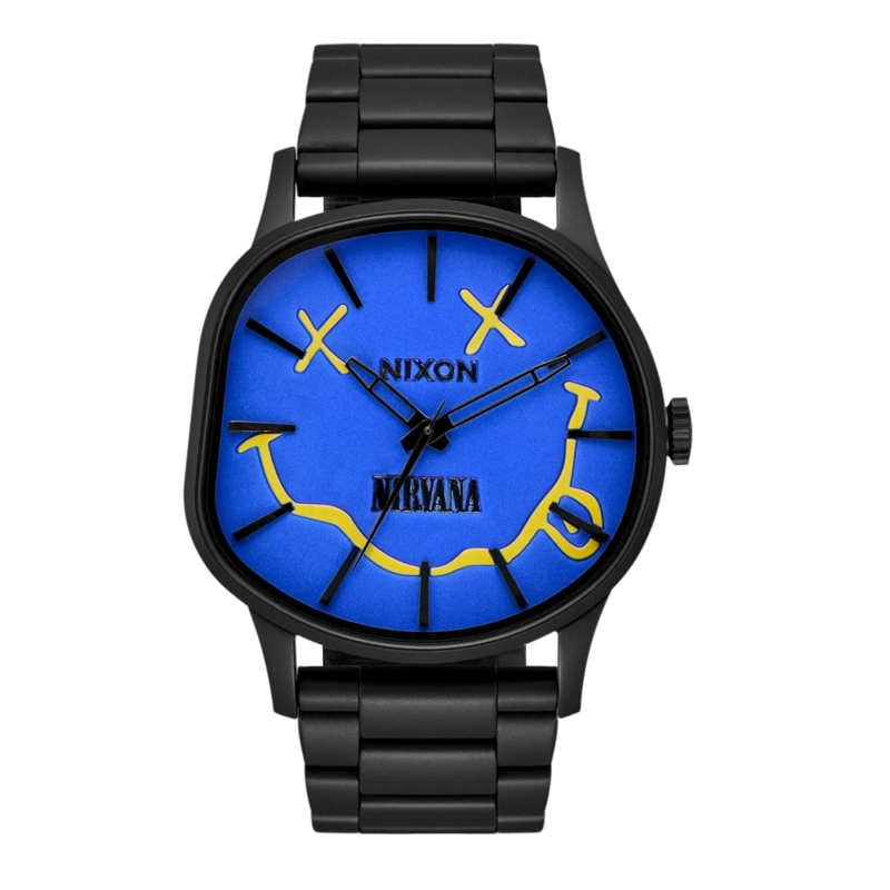 RELOJ NIXON NIRVANA SENTRY WOBBLE MATTE SUPER BLACK BLUE - 1