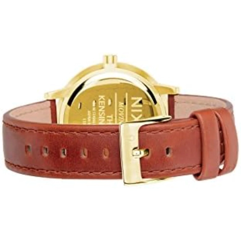 RELOJ NIXON KENSINGTON LEATHER GOLD SADDLE - 2