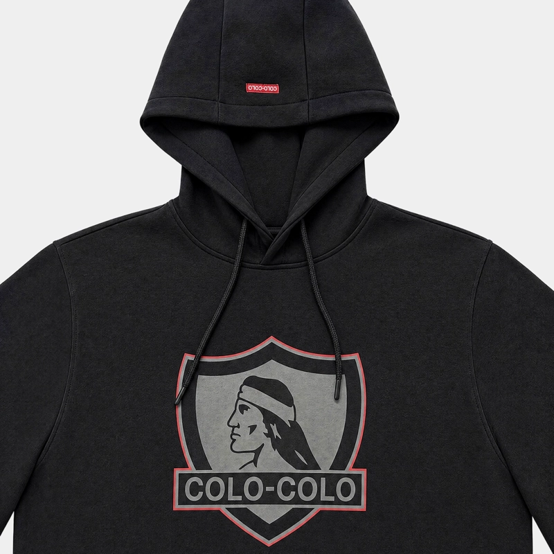 POLERON COLO COLO URBANO ESCUDO NEGRO Y ROJO - 3
