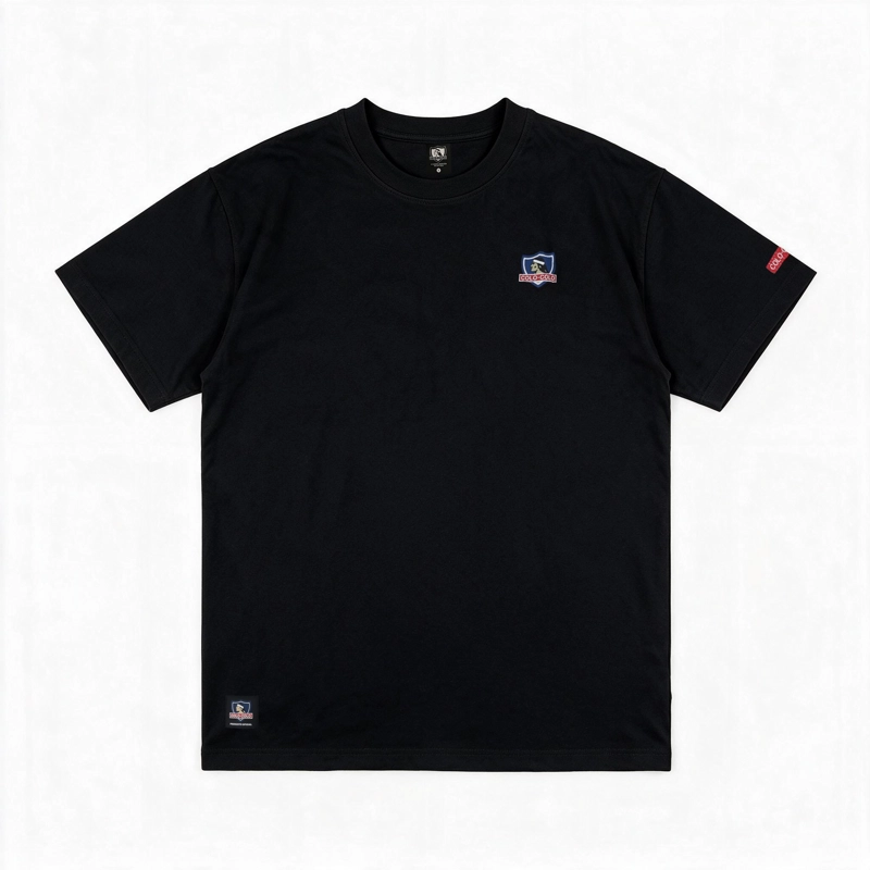 POLERA COLO-COLO URBANO OVERSIZE NEGRO ESCUDO PEQUEÑO - 4