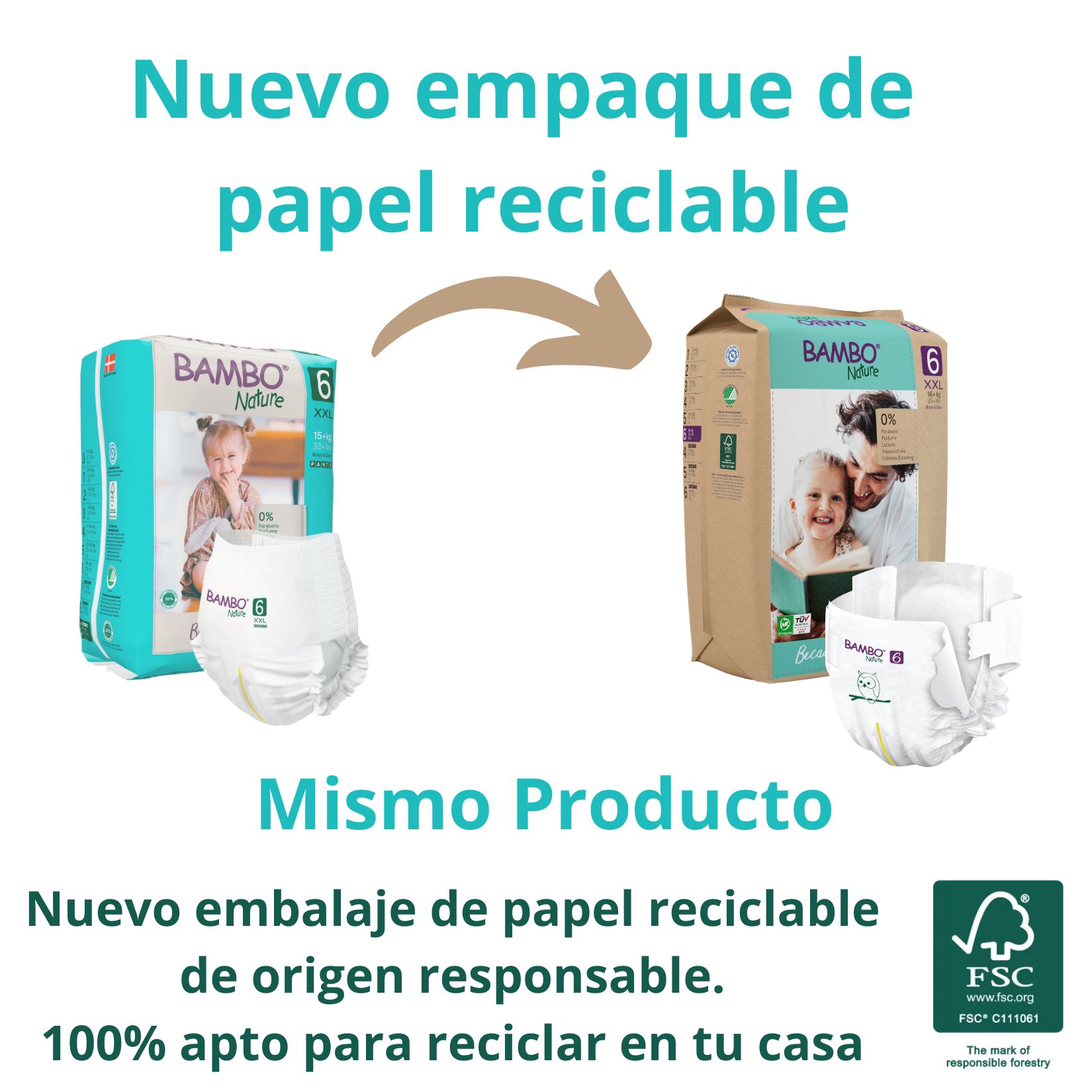 PAÑAL BAMBO NATURE ECO-FRIENDLY 6 - 3