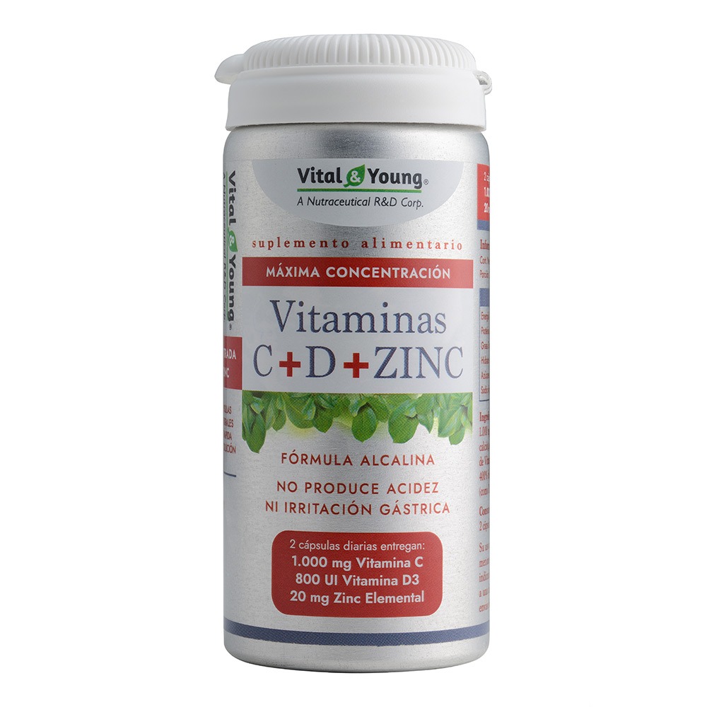 VITAMINA VITAL & YOUNG C CAPSULAS DURAS + D + ZINC - 1