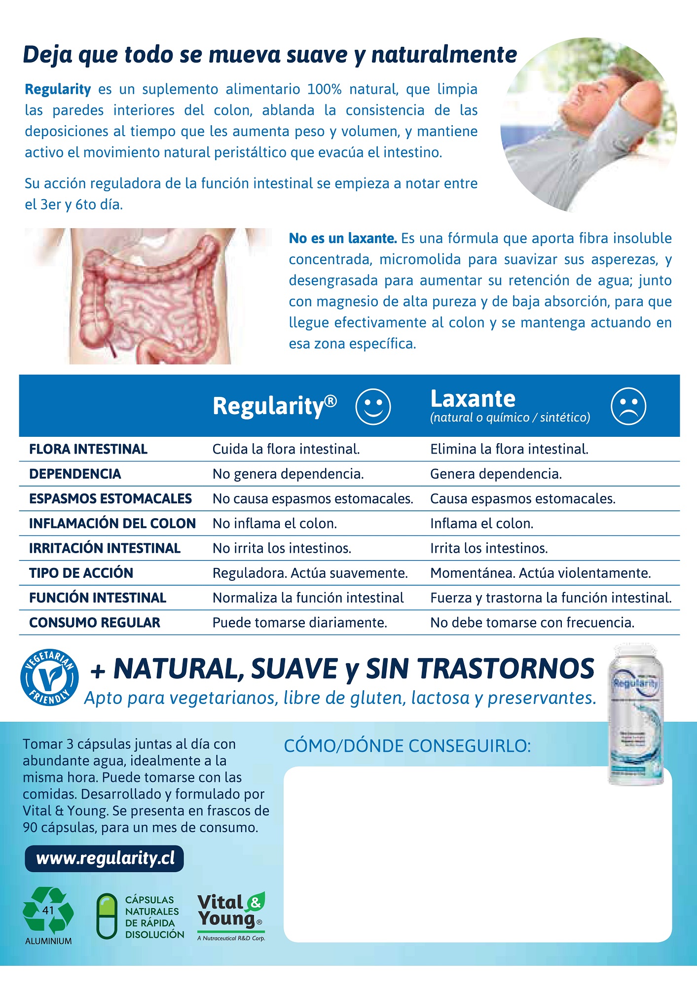 SUPLEMENTO ALIMENTICIO VITAL & YOUNG REGULARITY CAPSULAS DURAS - 3