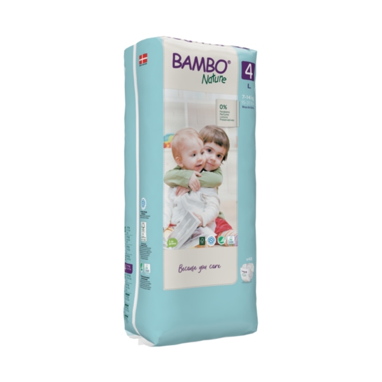 CAJA 3 PAQUETES BAMBO NATURE PAÑALES ECOLÓGICOS 144 UND 4 TALLA L ALTO 7-14 KG - 3