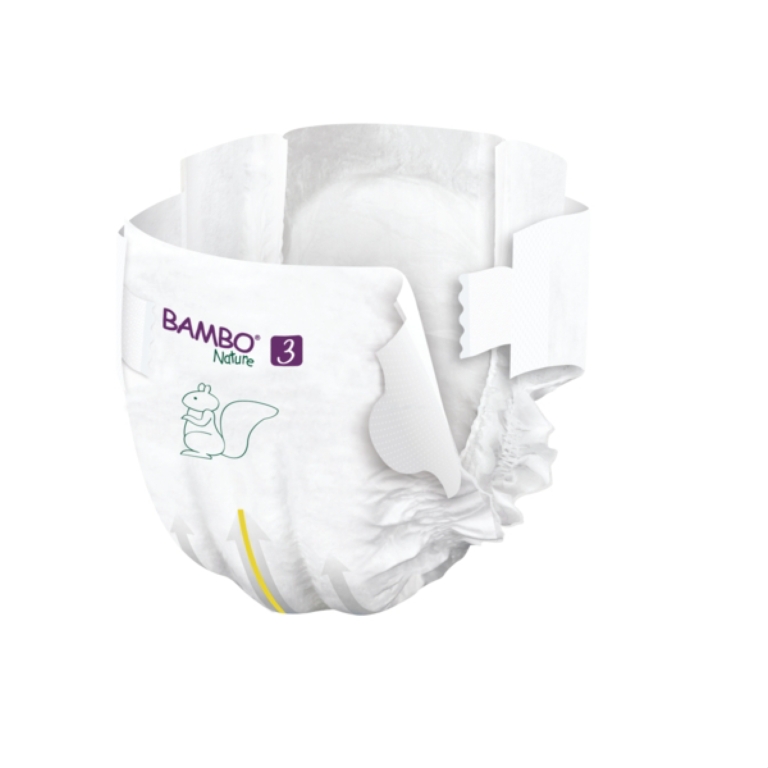 CAJA 3 PAQUETES BAMBO NATURE PAÑALES ECOLÓGICOS 156 UND 3 TALLA M ALTO 4-8 KG - 4