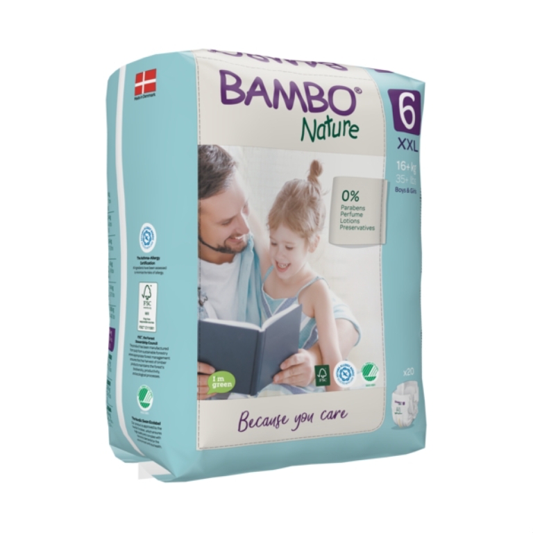 CAJA PAÑAL ECOLÓGICO BAMBO NATURE 6, 16+ KG - 120 UNID - 3