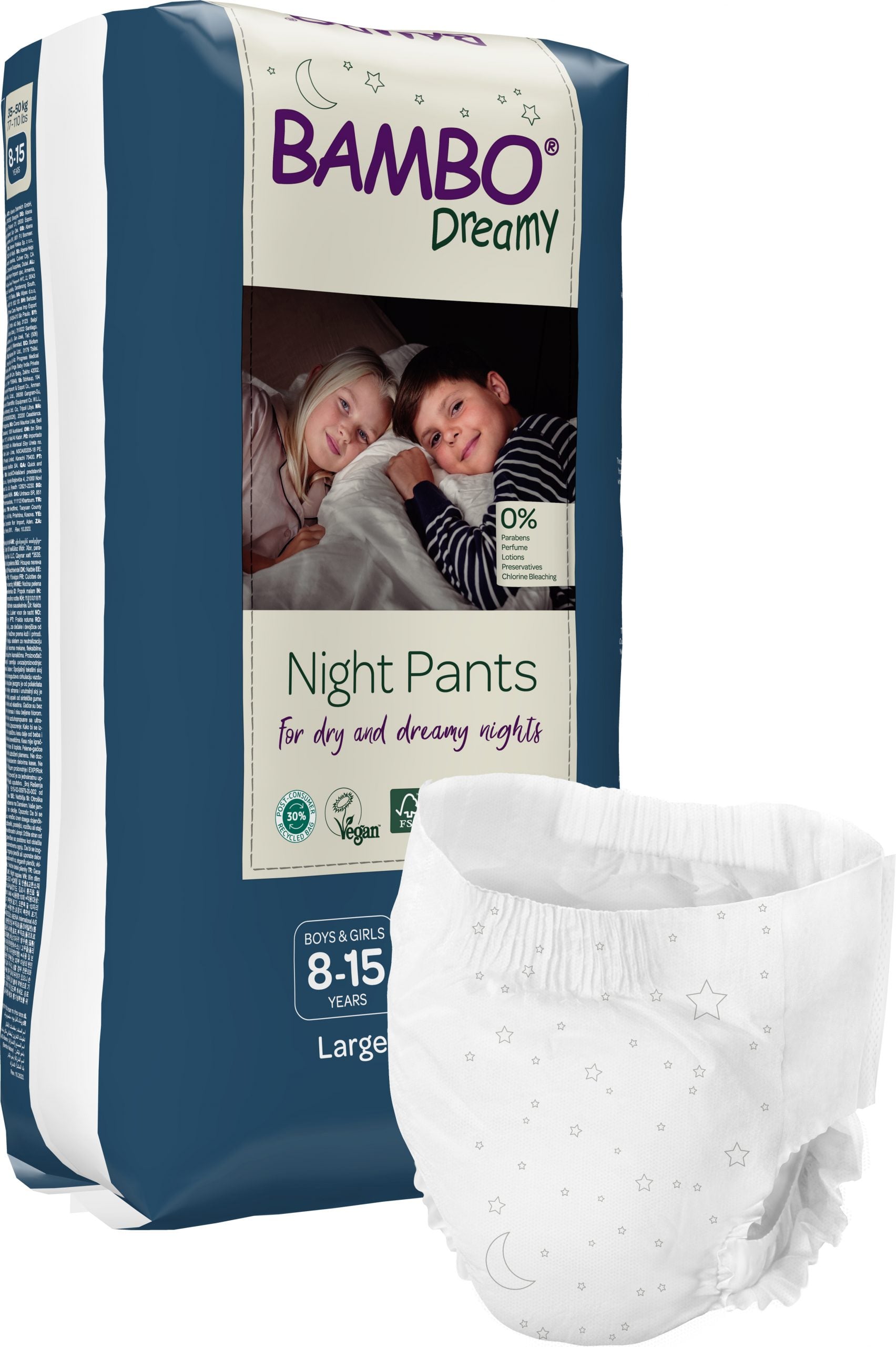 PAQUETE DE PAÑALES BAMBO NATURE DREAMY NIÑOS 10 UND 8-15 AÑOS 35-50 KG - 1