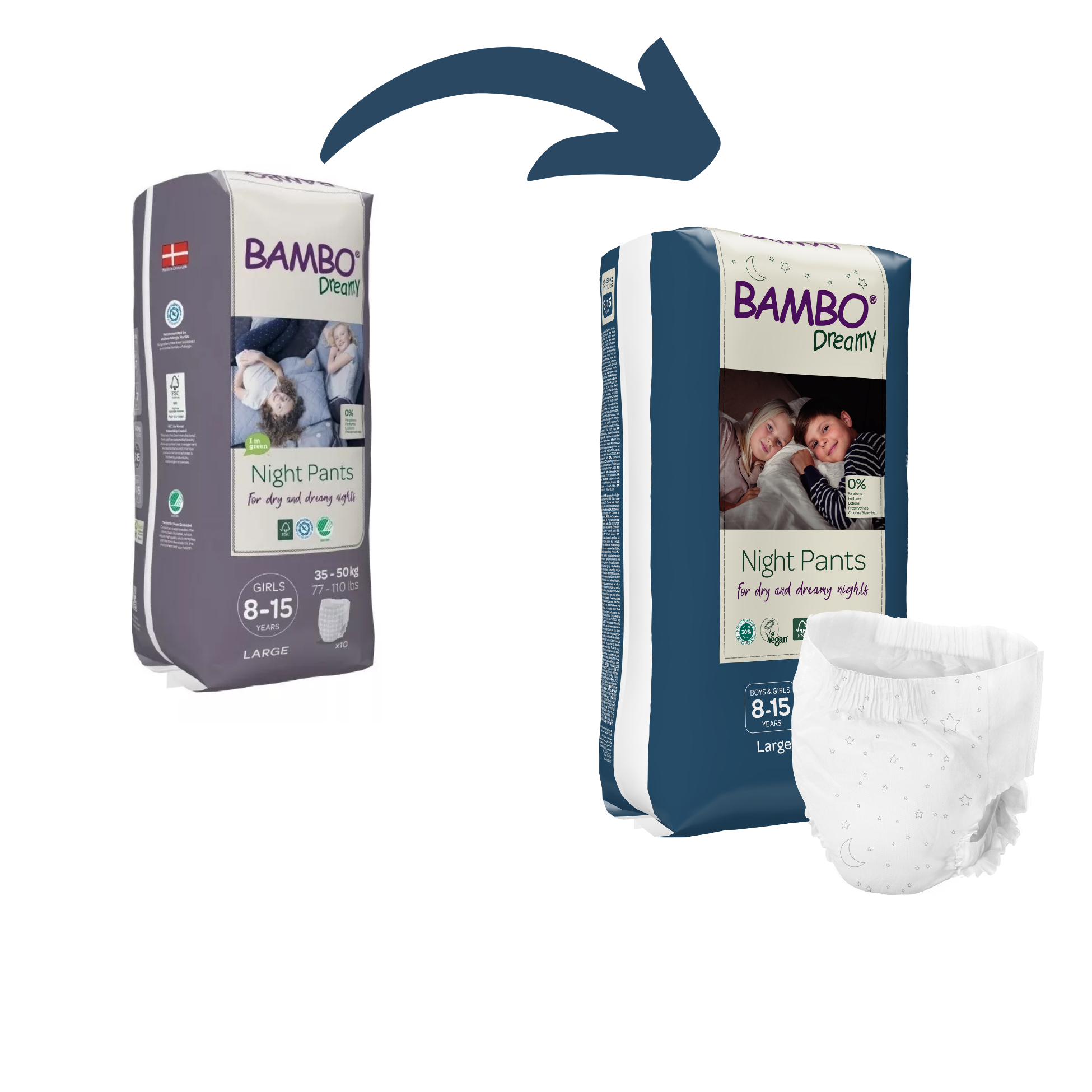 PAQUETE DE PAÑALES BAMBO NATURE DREAMY NIÑOS 10 UND 8-15 AÑOS 35-50 KG - 3