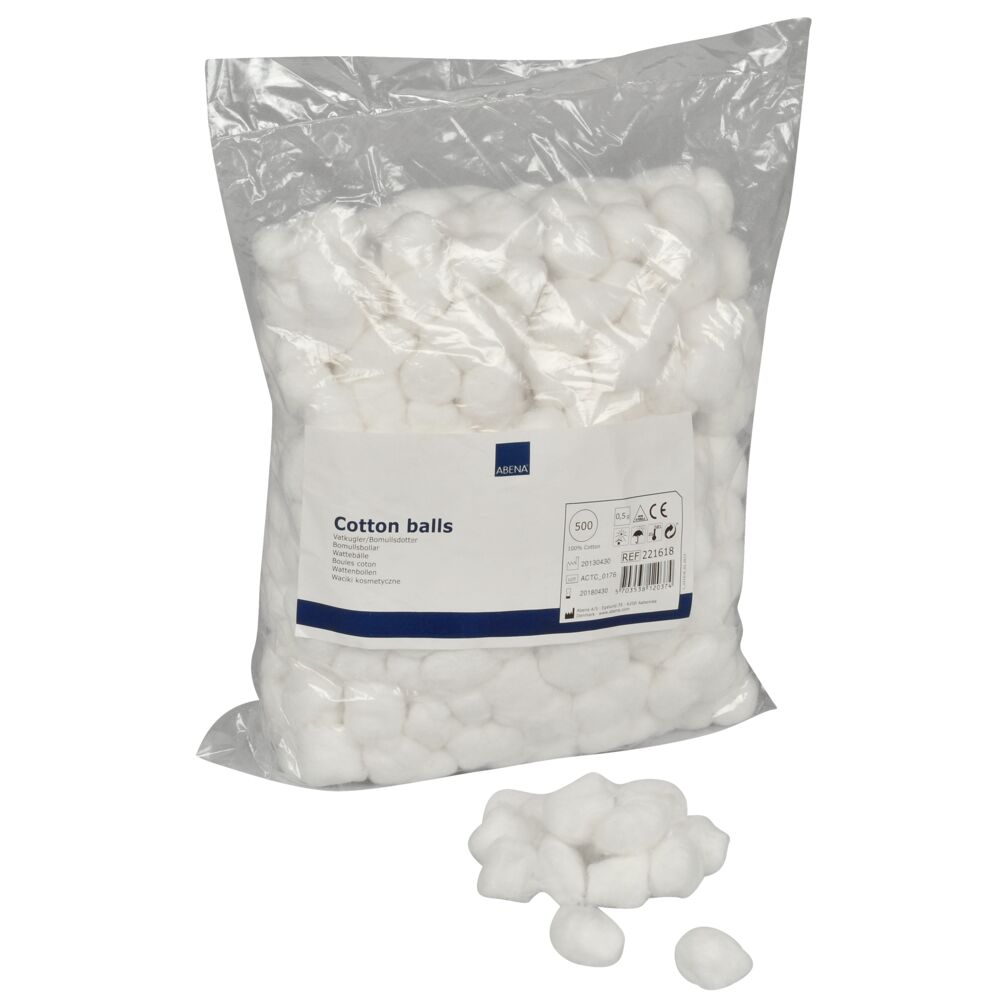 PACK 500 TÓRULAS ABENA ALGODÓN PREMIUM 0.5 GRAMOS COTTON BALL - 1