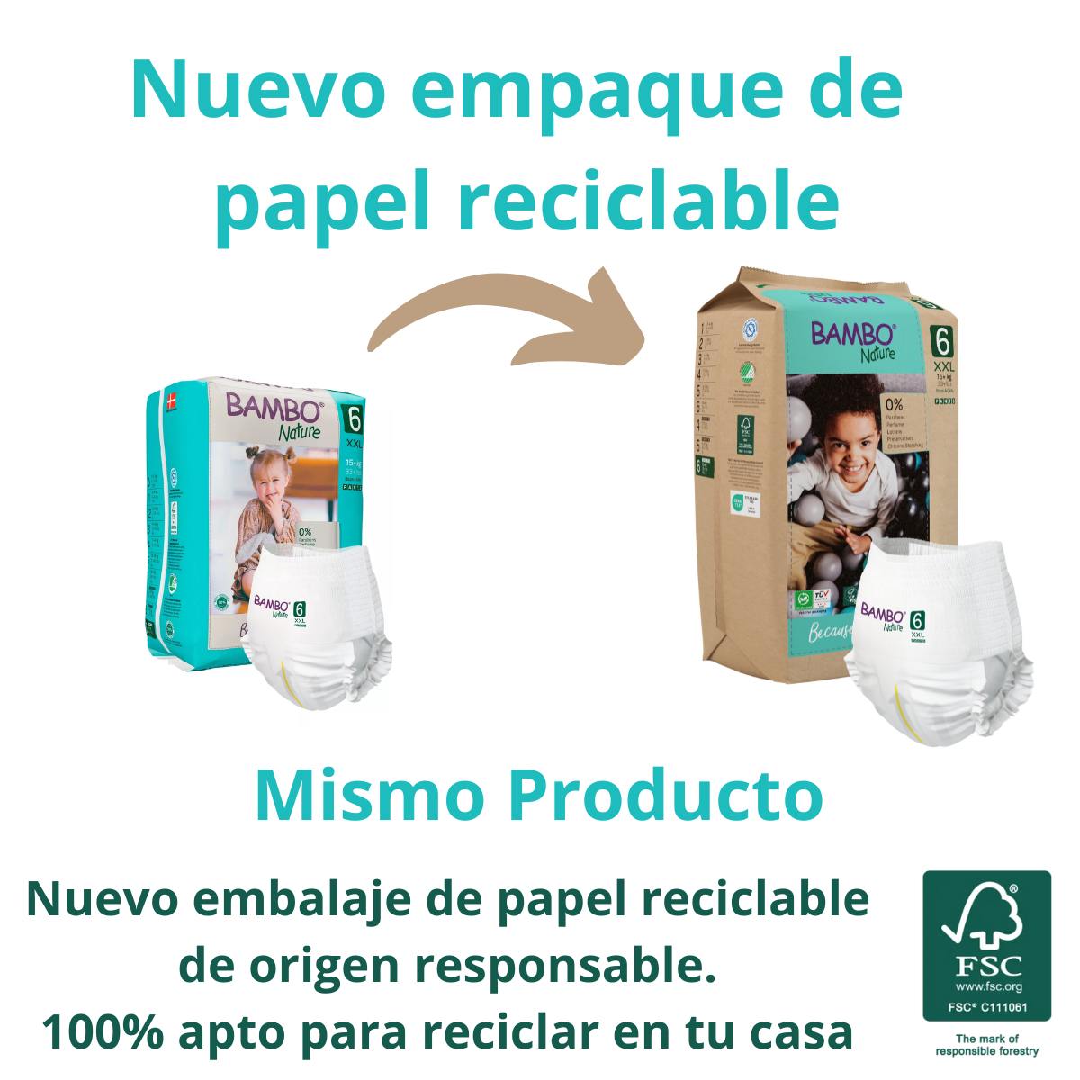 PACK BAMBO NATURE X 3 PAÑALES ECOLÓGICOS 6 UND 6 XXL PANTS - 4