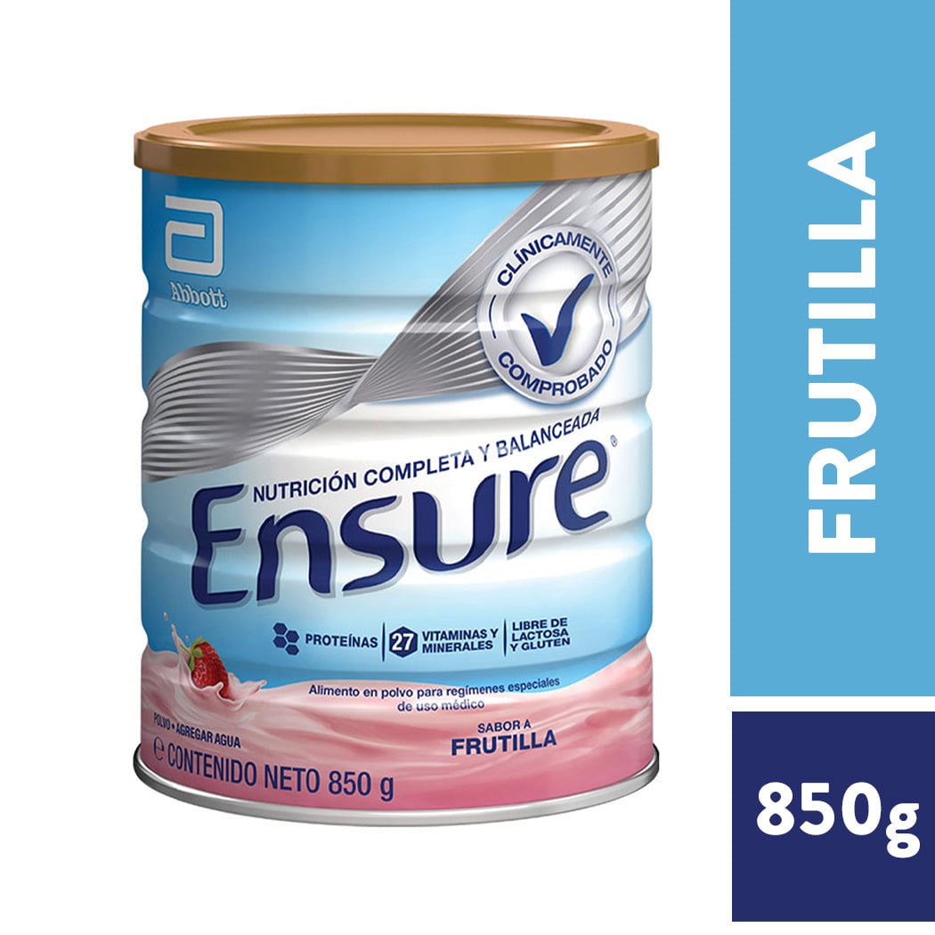 SUPLEMENTO ENSURE EN POLVO SABOR FRUTILLA 850G - 1