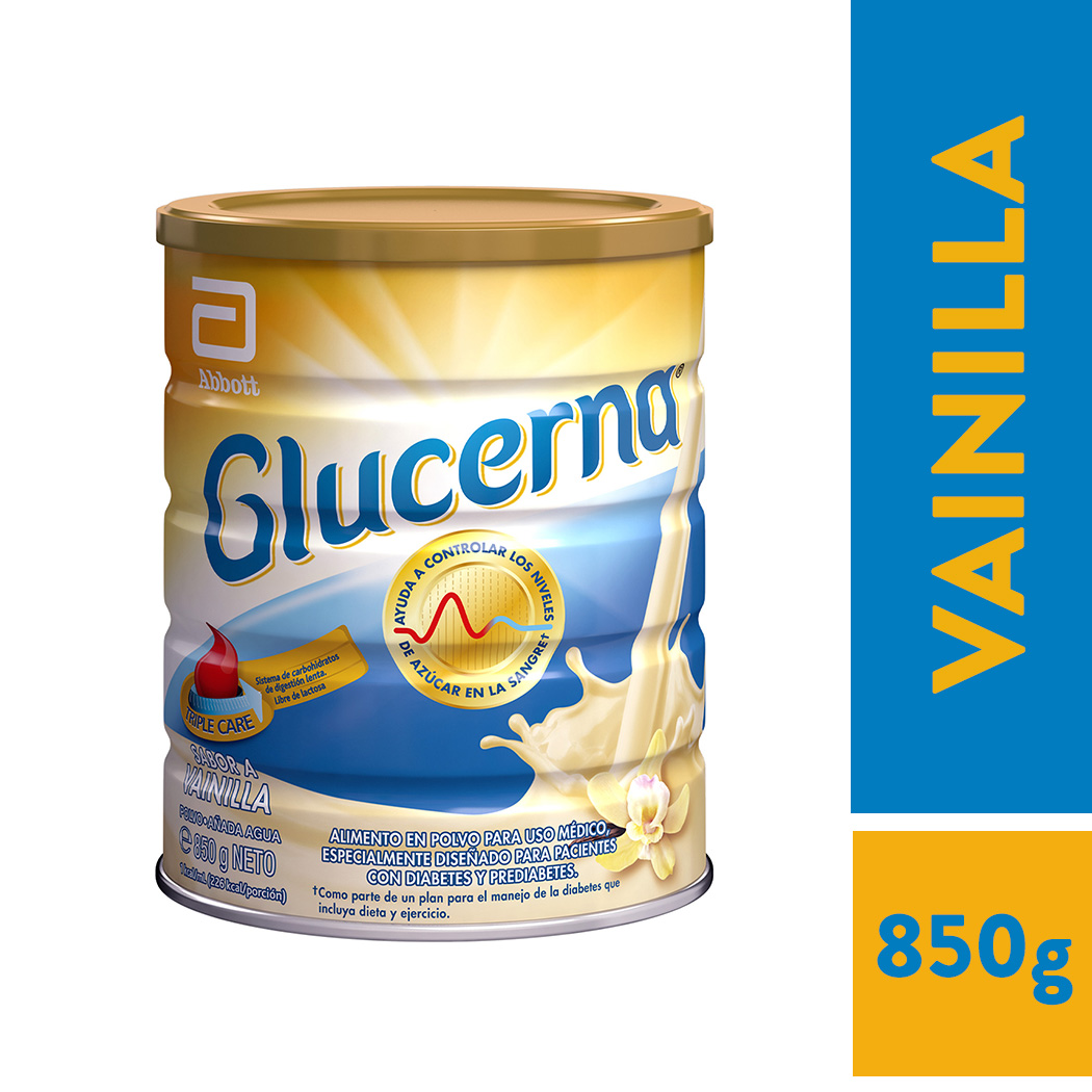 SUPLEMENTO ALIMENTICIO ABBOTT GLUCERNA SABOR VAINILLA 850G - 1